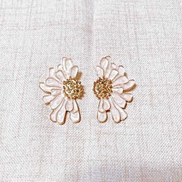 Flower statement earrings N149 - Picture 3 of 6
